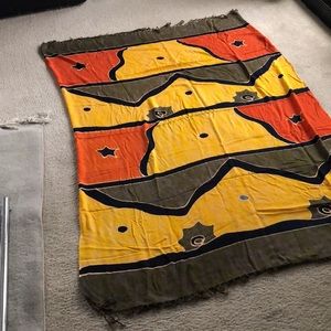 Brown Yellow, Orange- Swim Wrap, Scarf, Wrap Scarf One size